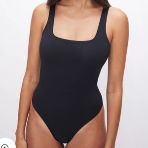 GOOD AMERICAN NWT SCULPTING MODERN TANK BODYSUIT BLACK XS